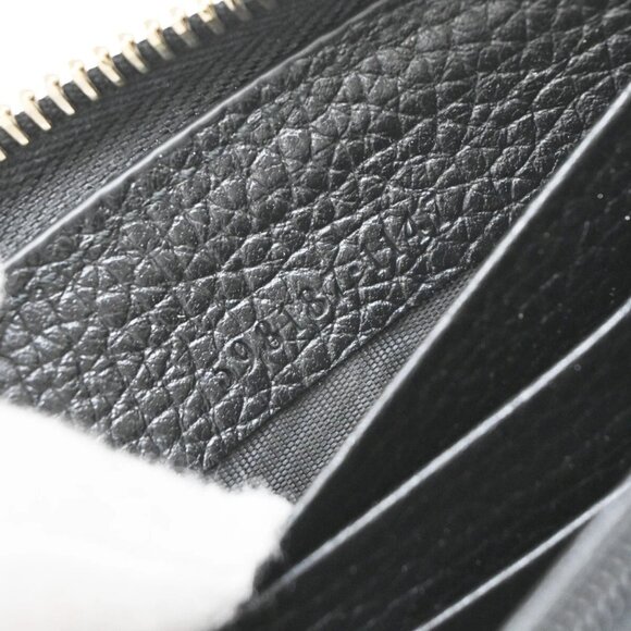GUCCI Interlocking GG Tassel Long Zipper Around Wallet Leather Black GHW - Picture 10 of 16
